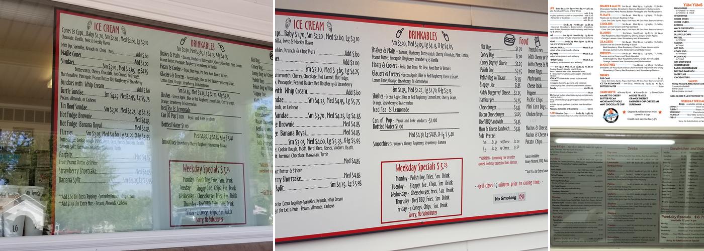 Adams Twisted Treats Menu
