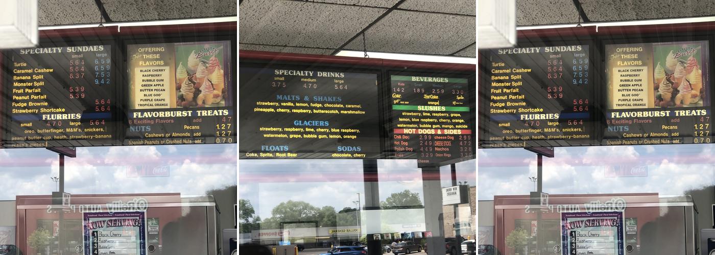 Frosty Dan's Menu