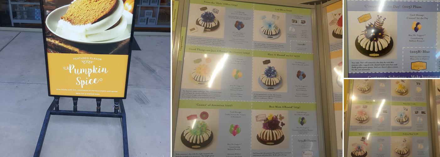 Nothing Bundt Cakes Menu