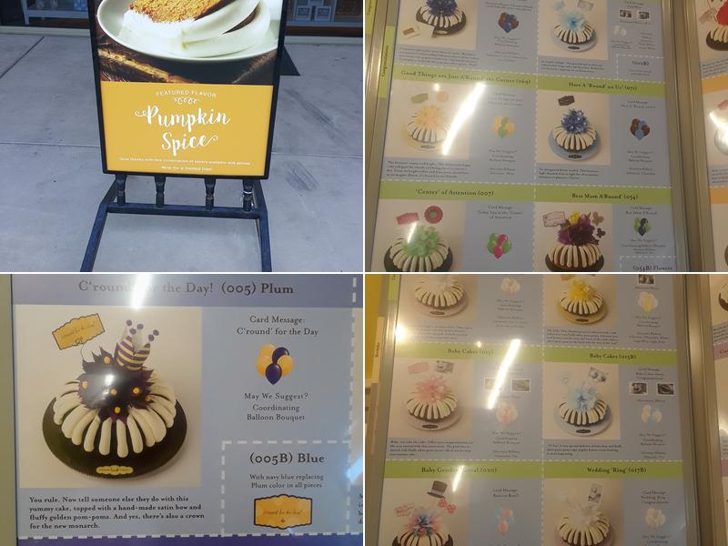 Nothing Bundt Cakes Menu