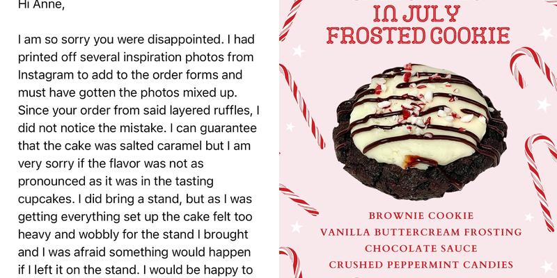 Celestial Cakery Menu