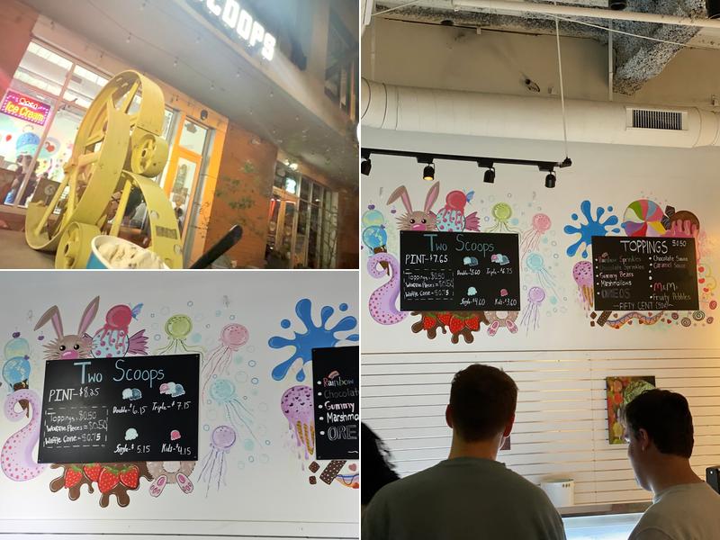 Two Scoops Creamery Southend Menu