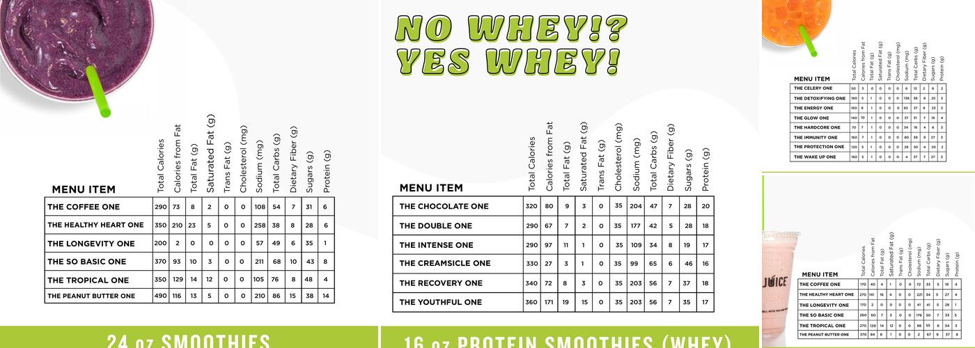 Clean Juice Menu