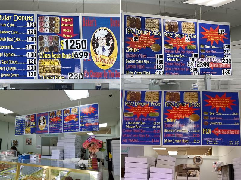 Baker's Dozen Donuts Menu
