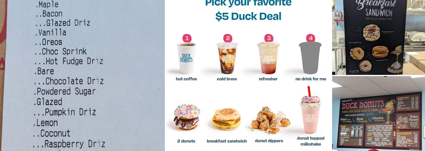 Duck Donuts Menu