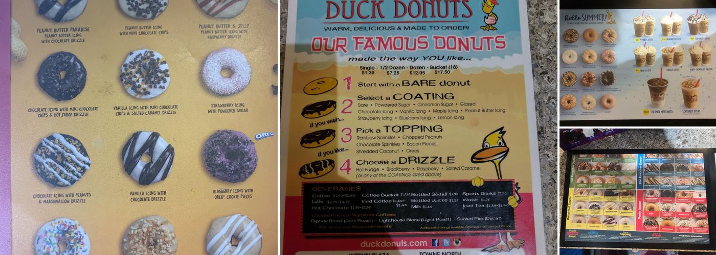 Duck Donuts Menu