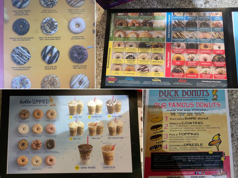 Duck Donuts Menu