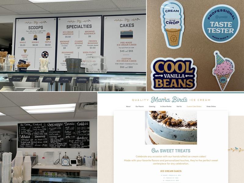 Mama Bird's Ice Cream Menu