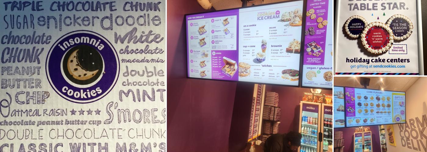 Insomnia Cookies Menu