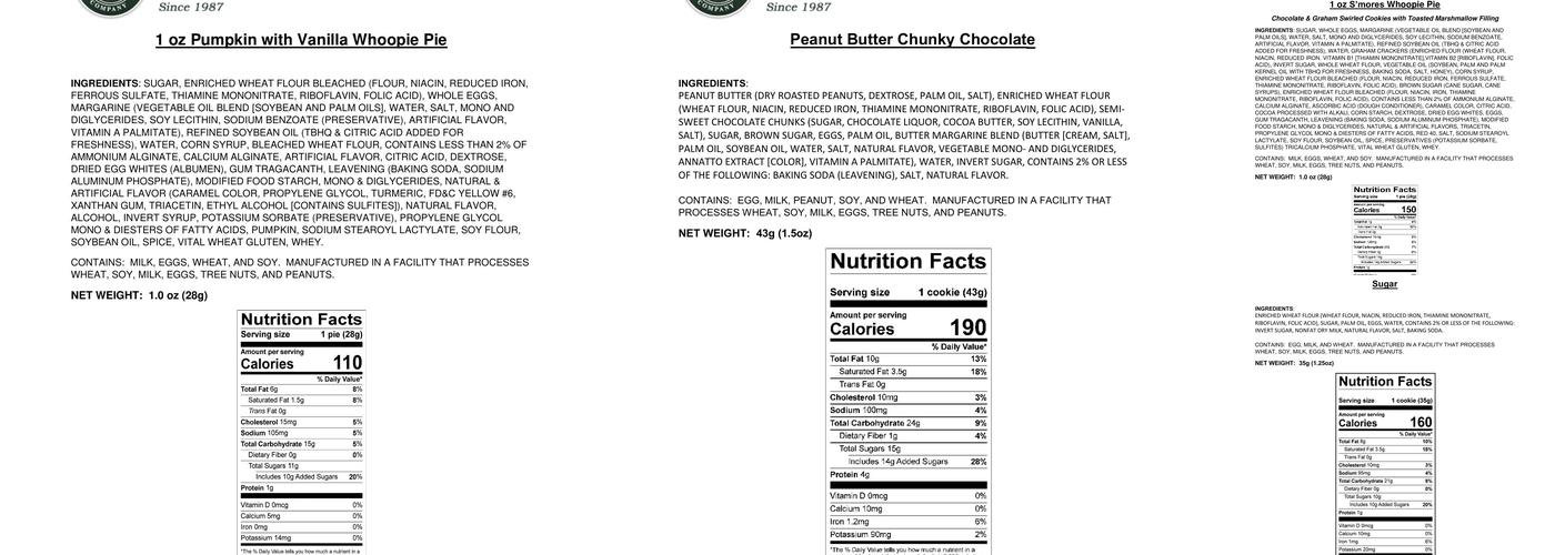 Carolina Cookie Company Menu