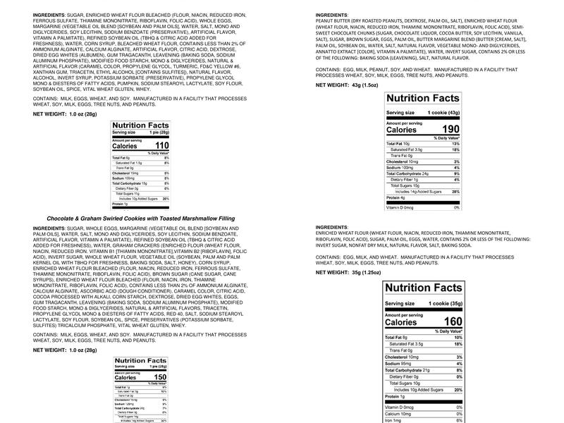 Carolina Cookie Company Menu