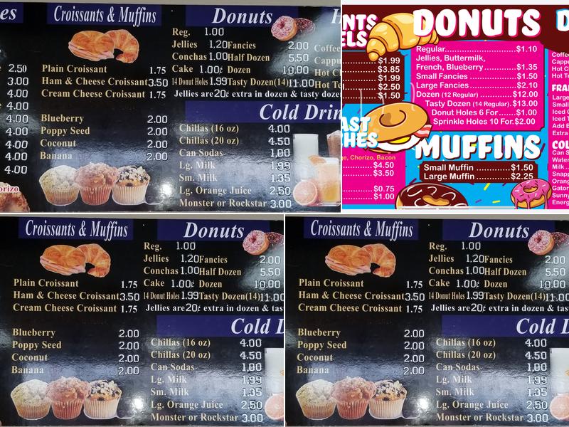 Tasty Donuts Menu