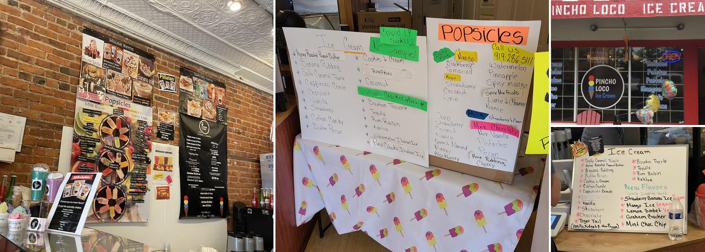 Pincho Loco Ice Cream Menu