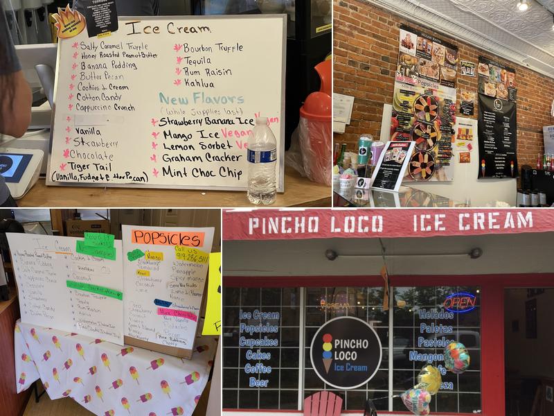 Pincho Loco Ice Cream Menu