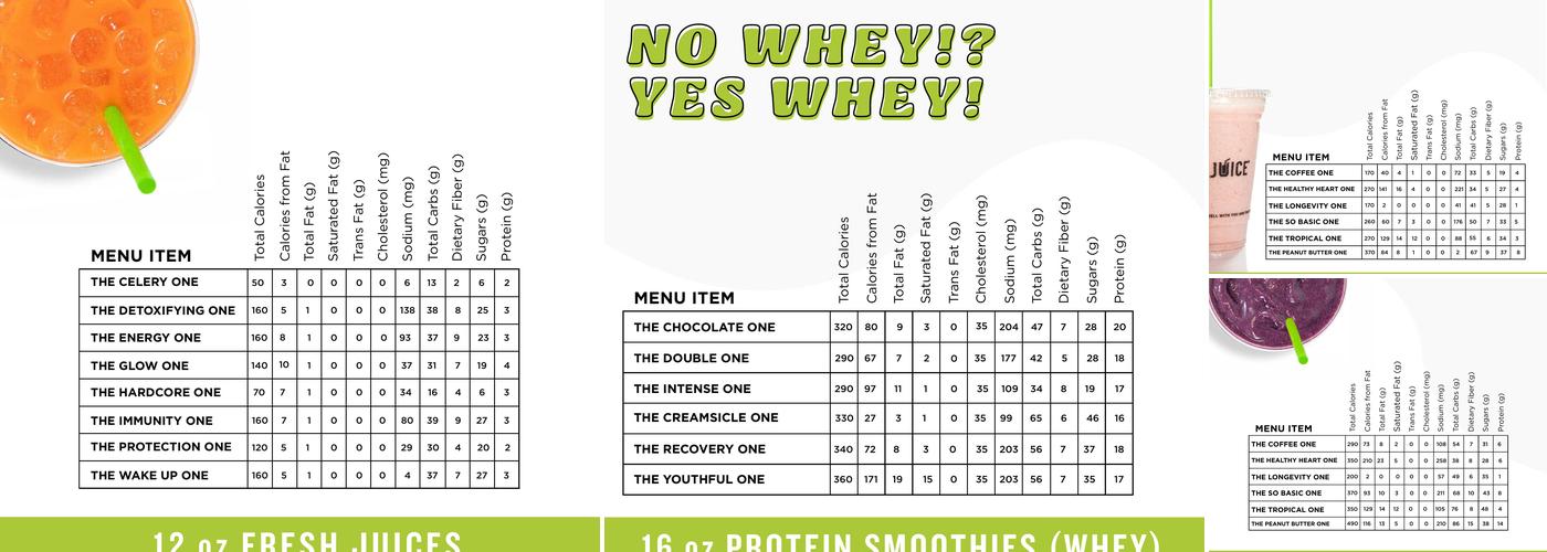 Clean Juice Menu