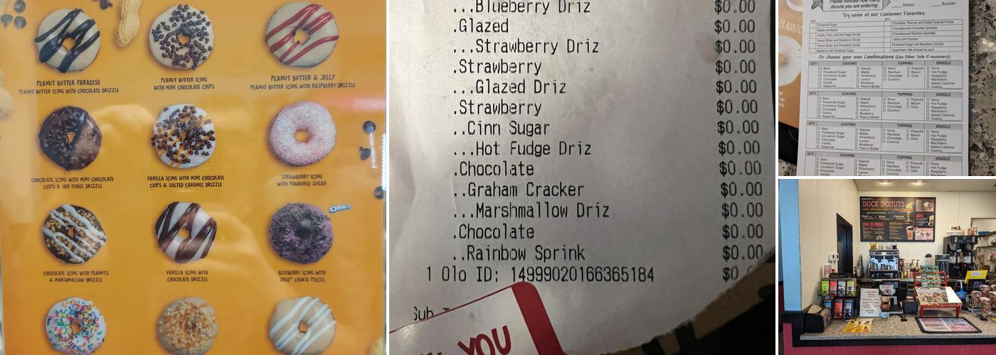 Duck Donuts Menu