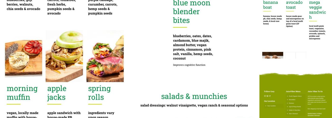 JuiceVibes Menu