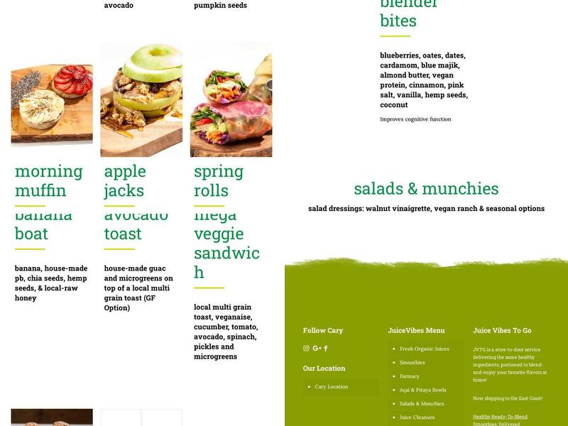 JuiceVibes Menu