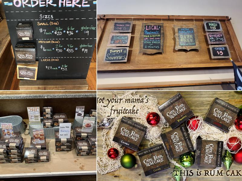 Cape Fear Rum Cake Menu