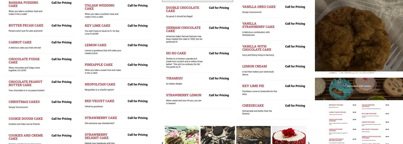 Confection Connection Menu