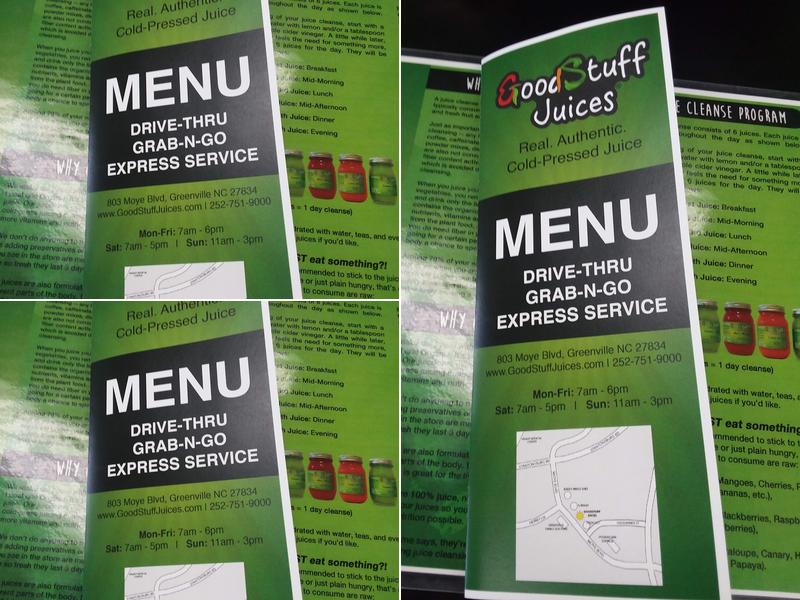 GoodStuff Juices Menu