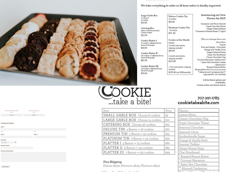 COOKIE... take a bite! Menu