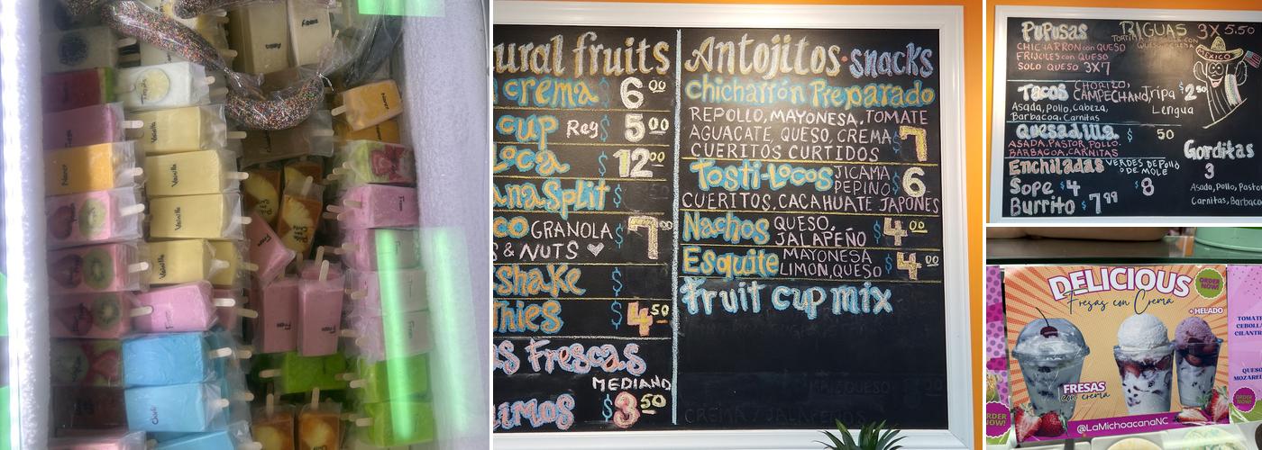 La Michoacana Paleteria y Neveria Menu