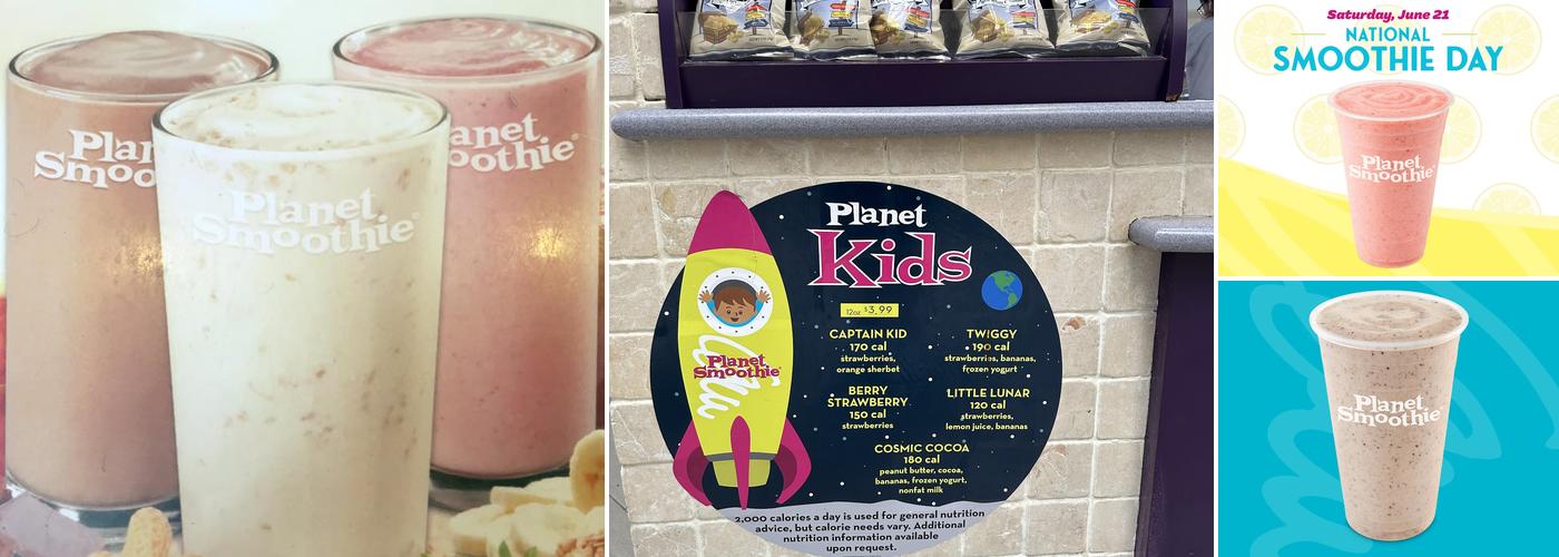 Planet Smoothie Menu