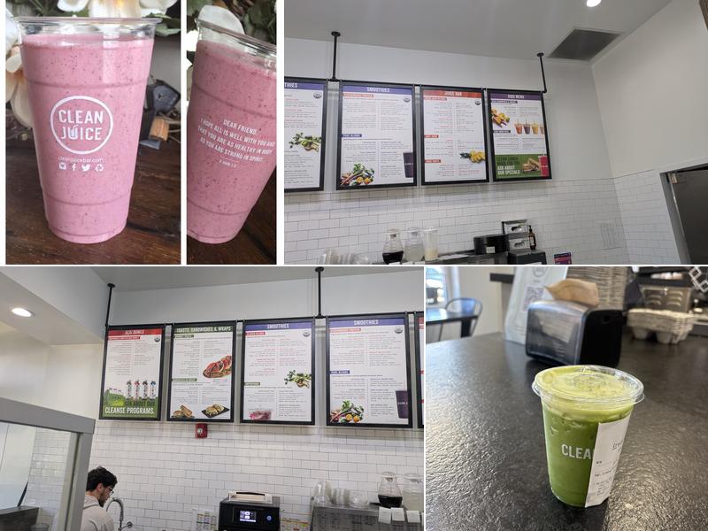 Clean Juice Menu
