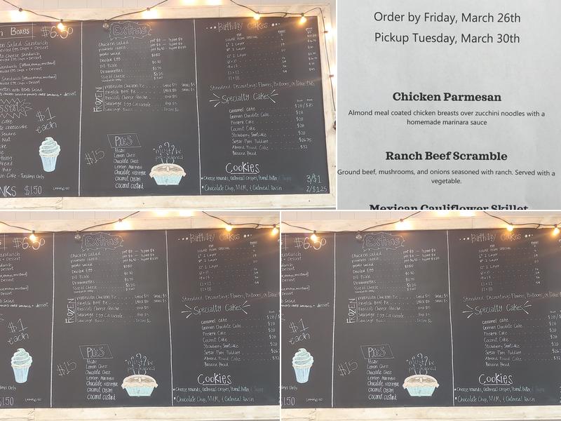 Sugar Plum Shoppe Menu