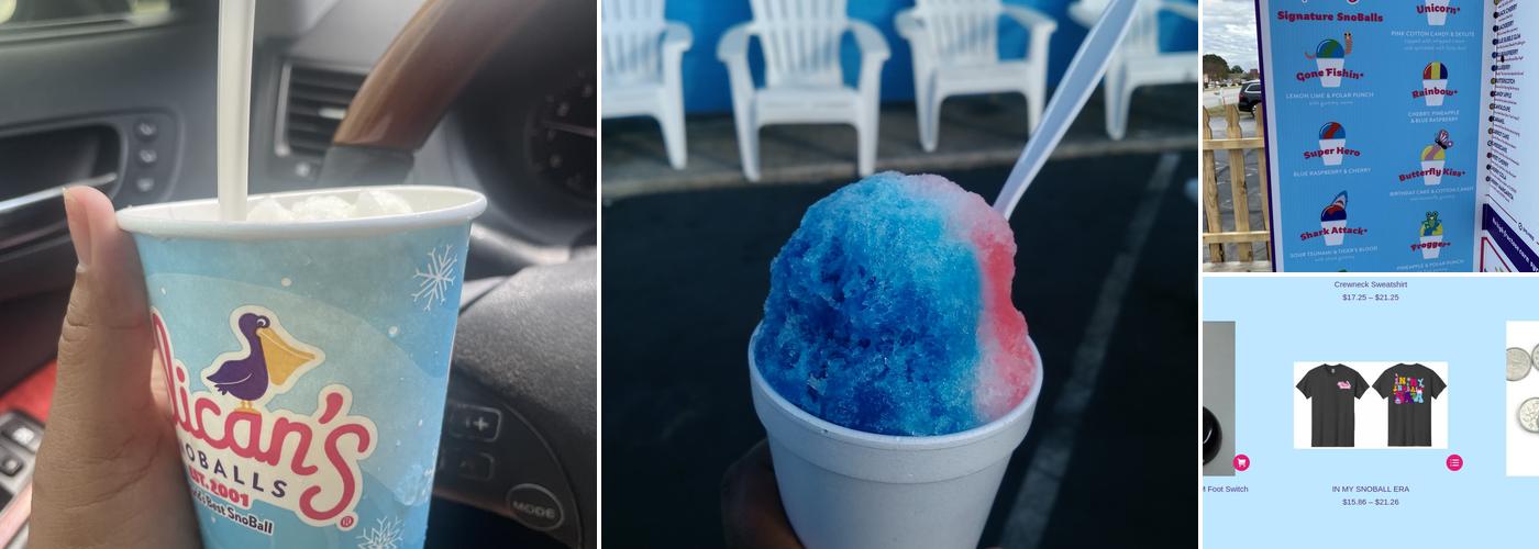 Pelican's SnoBalls Menu
