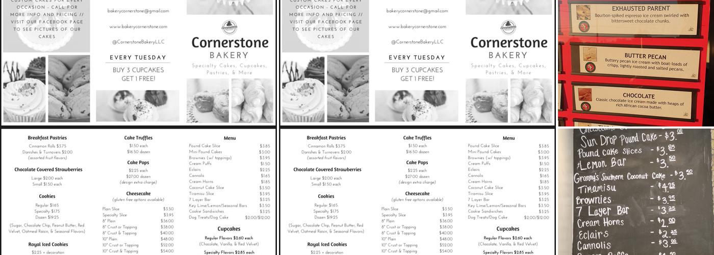 Corner Bakery Menu