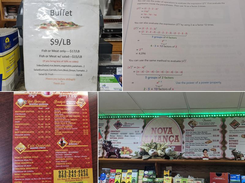 Nova Alianca Bakery Menu