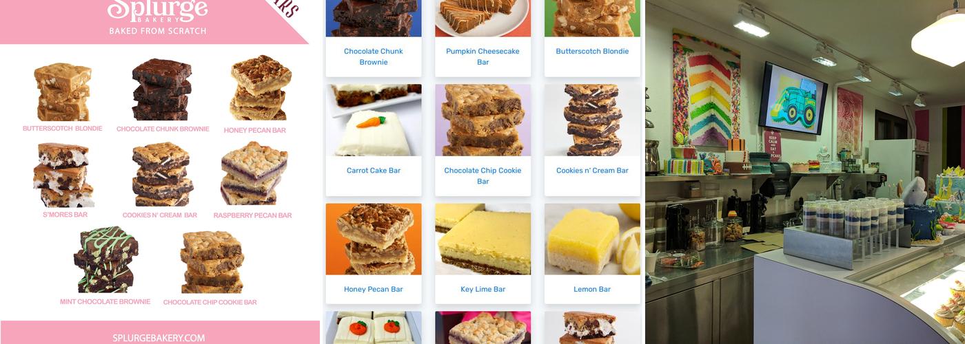 Splurge Bakery Menu