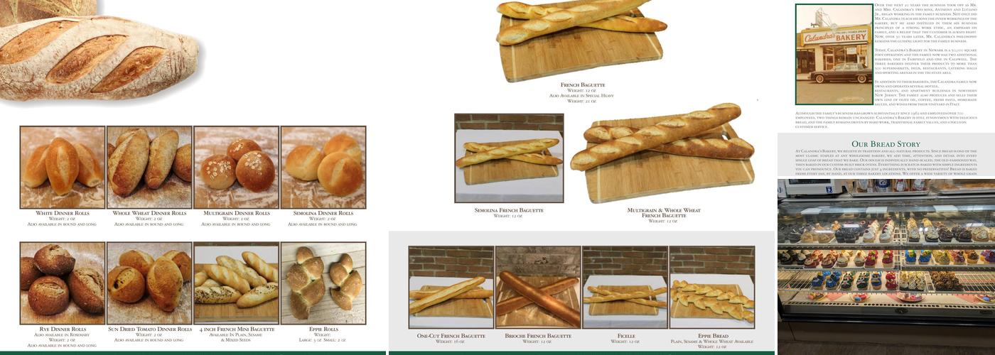 Calandra's Bakery Menu