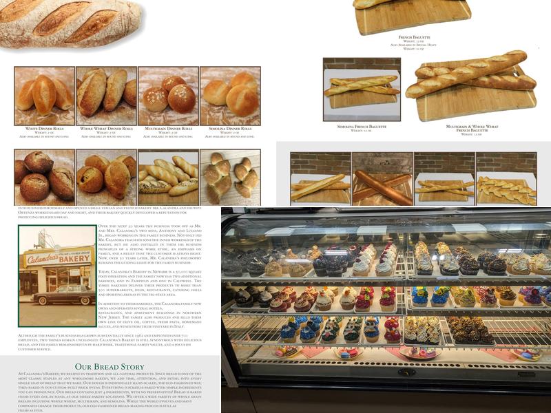 Calandra's Bakery Menu