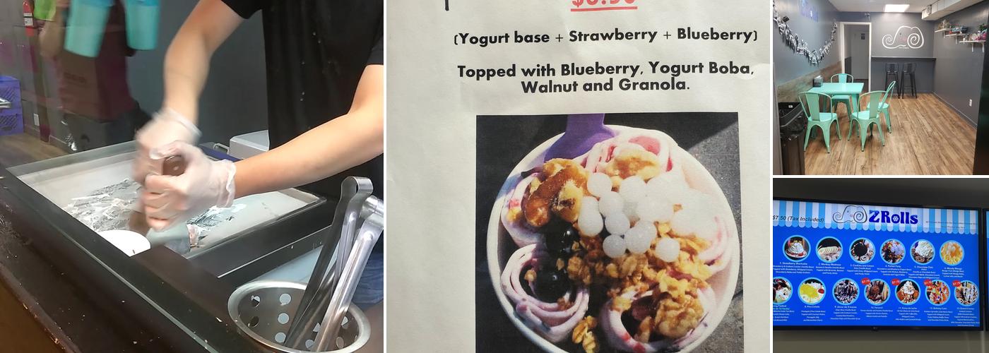 ZRolls Ice Cream Menu