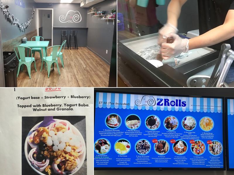 ZRolls Ice Cream Menu