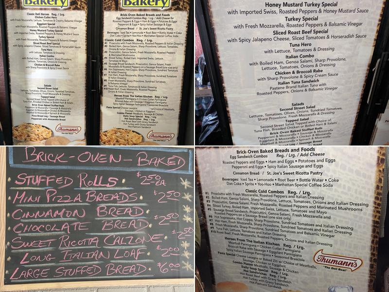 Second Street Bakery Menu
