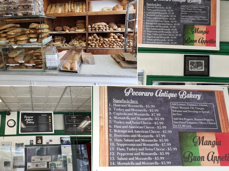 Pecoraro Antique Bakery Menu