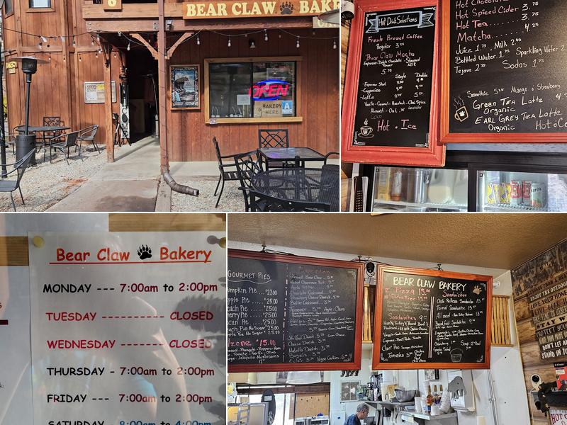 Bear Claw Bakery Menu