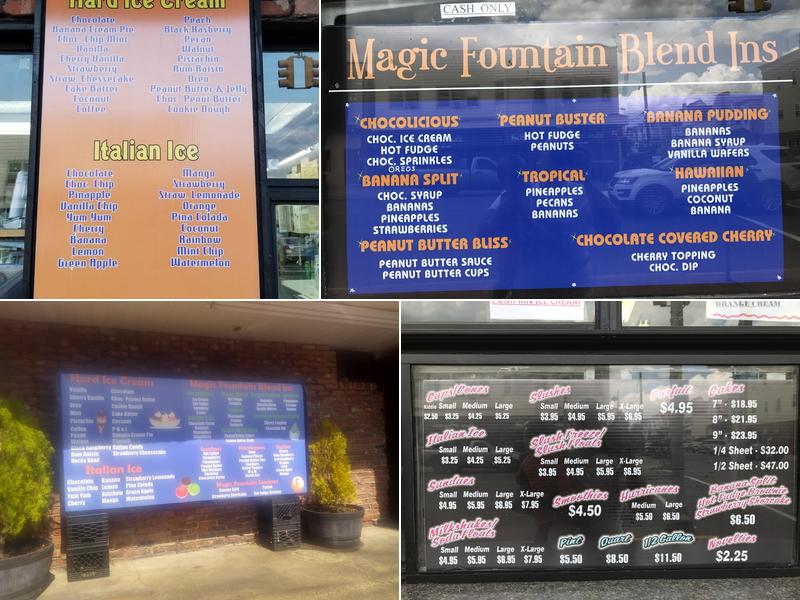 Magic Fountain Menu