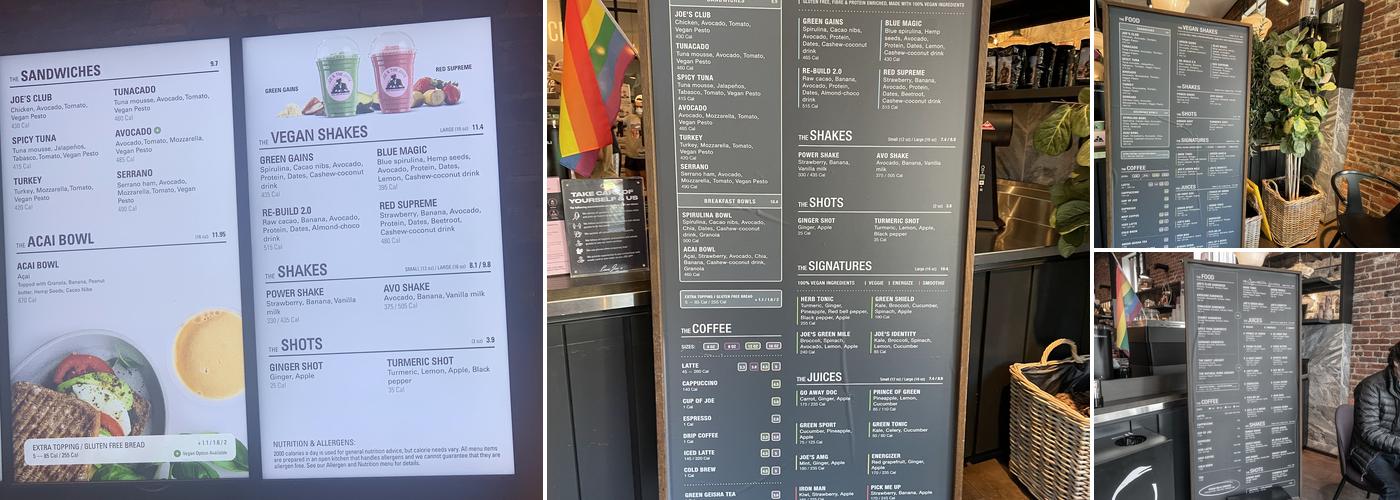 JOE & THE JUICE Menu