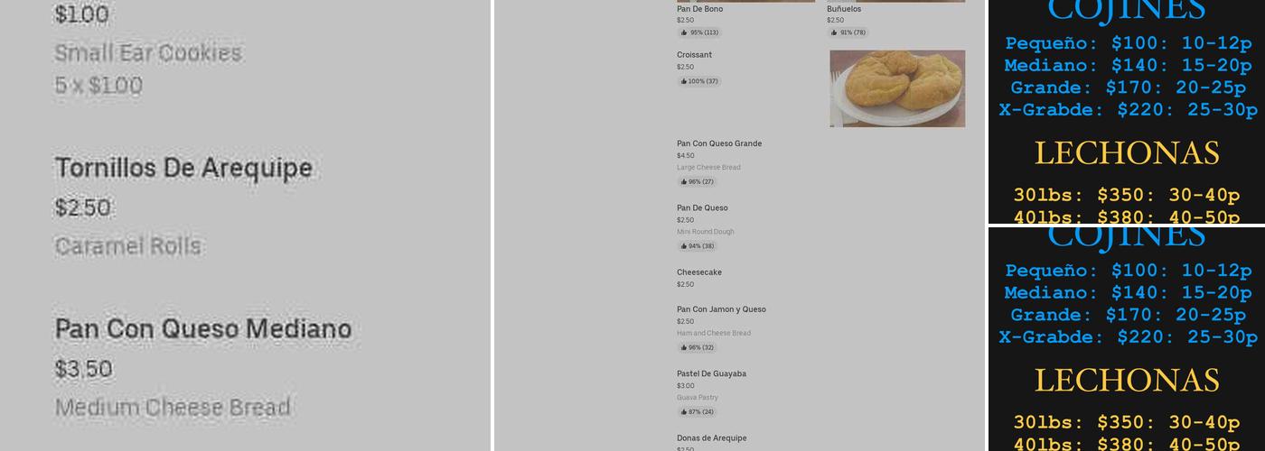 La Sultana Bakery Menu