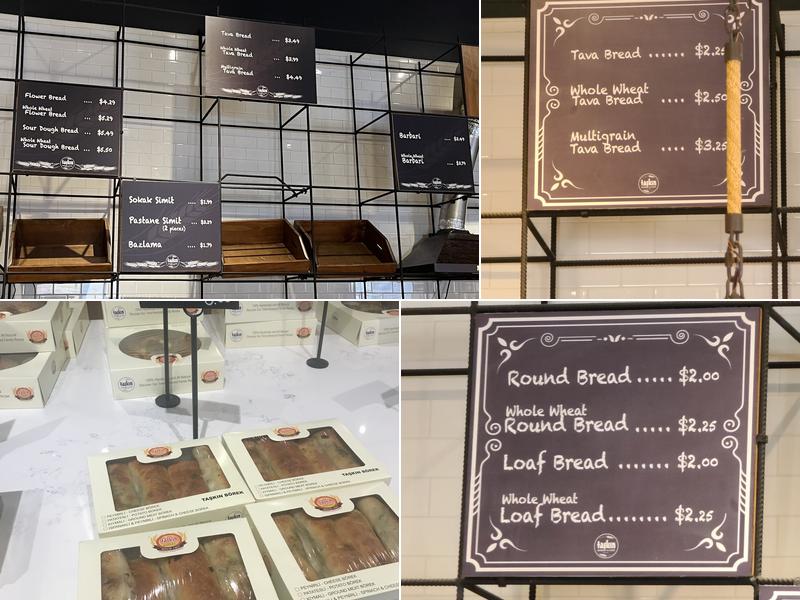 Taskin Bakery & Cafe Menu