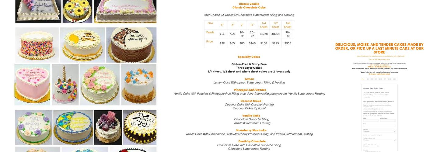 Isaura Bakery Menu
