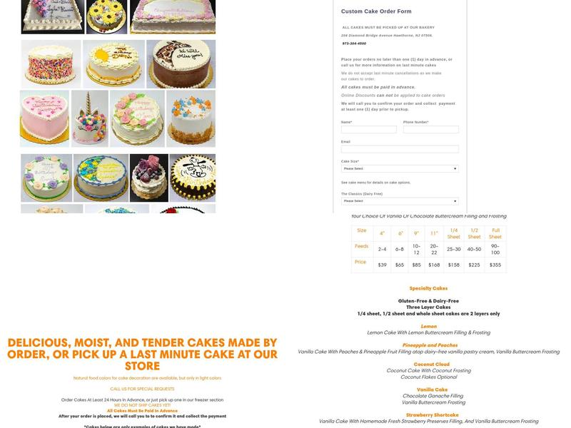 Isaura Bakery Menu