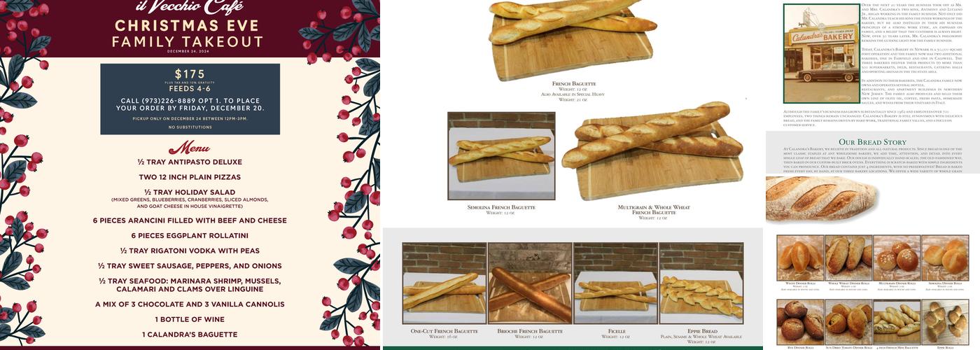 Calandra's Italian & French Bakery Menu