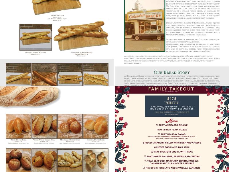 Calandra's Italian & French Bakery Menu
