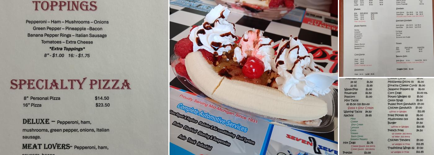 Cool Dip Ice Cream Menu